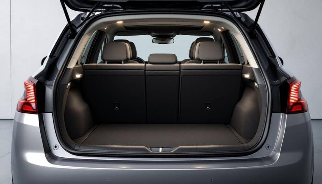 découvrez le volume du coffre de la peugeot 308 avec ses capacités et dimensions détaillées pour optimiser votre espace de chargement.