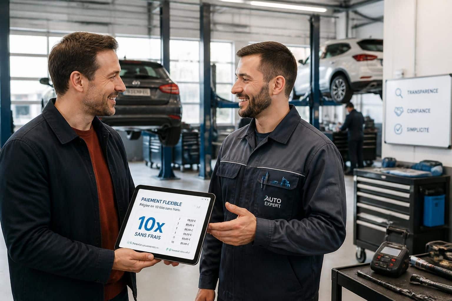 profitez de notre garage avec paiement en 10 fois sans frais pour faciliter vos réparations et achats automobiles en toute simplicité.